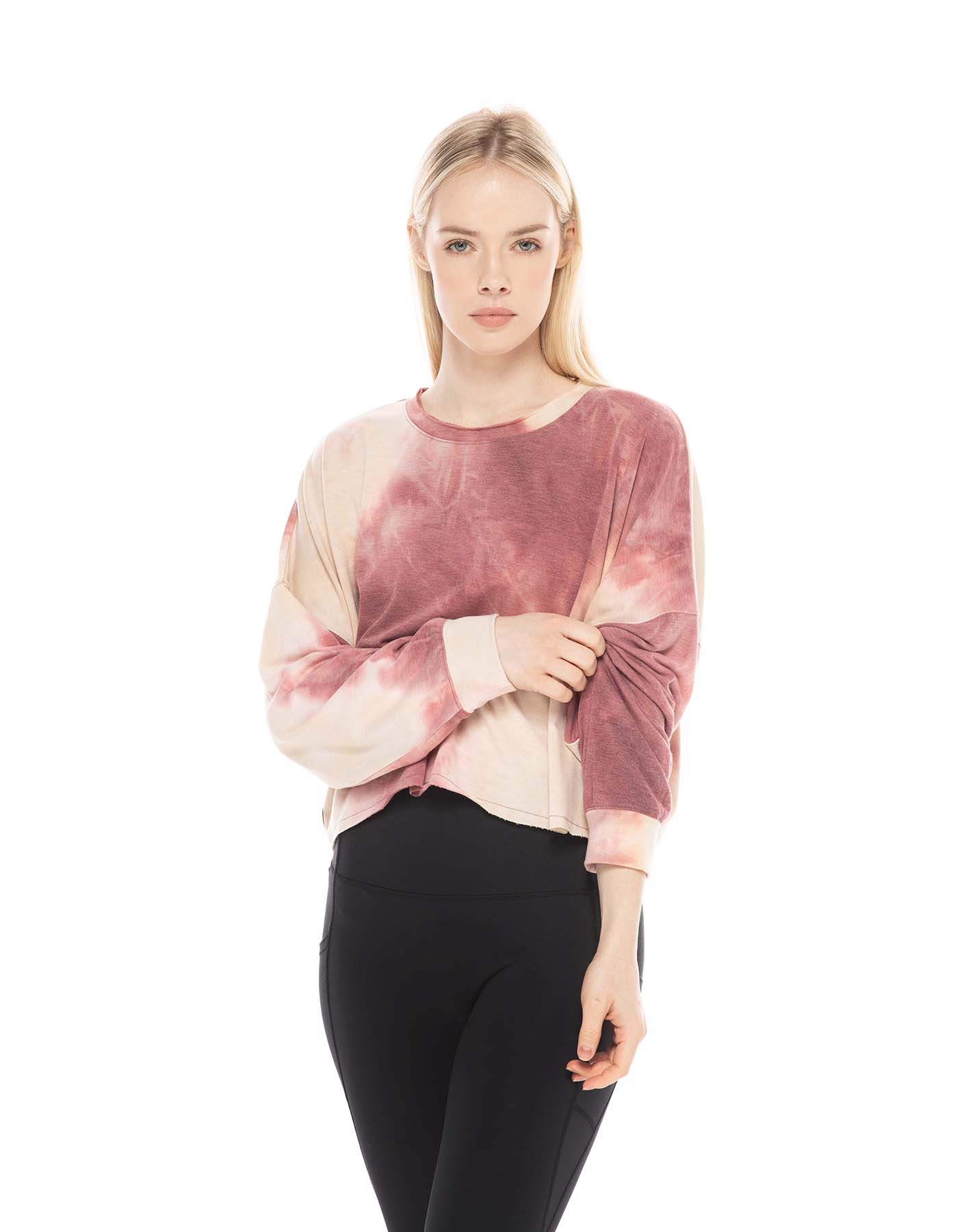 Aerial Oversized Watercolor Cover-Up, Coral & Yellow Size/Free
