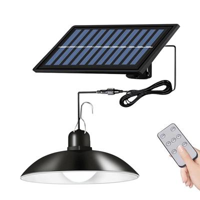 Solar hänglampor LED Retro ljuskrona Vattentät med 3-nivå ljusstyrka fjärrkontroll för