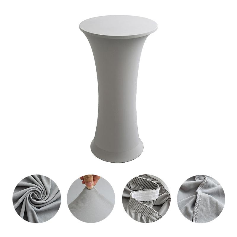 Premium Spandex Round Table Cover Elastic Skirt for Hotel Wedding Banquet Decor