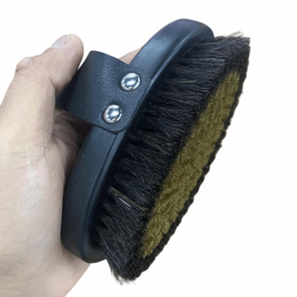Trä Koppartråd Borst Borststrån Rensa Kropp Meridian Massageborste med Handtag Kontroll Blodcirkulation Celluliter Muskler Borste
