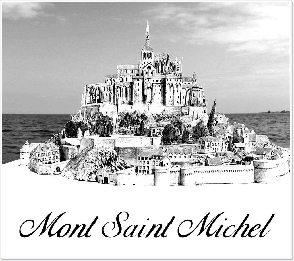 Papercraft Architecture Mont Saint-Michel World Heritage Art Kit Set Replica (35cm)