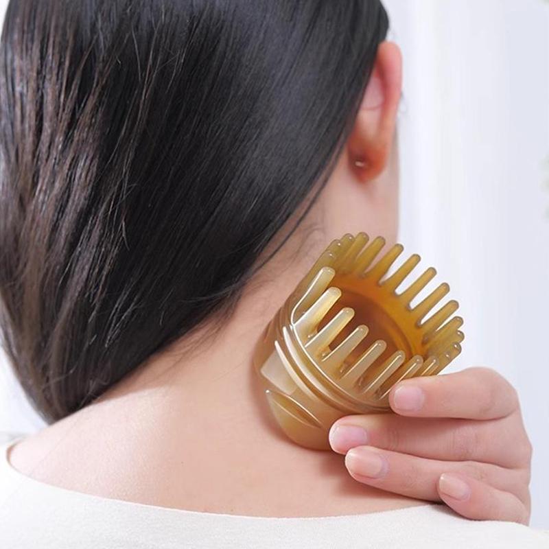 Cow Horn Hair Comb Meridian Comb Hairs Wash Scalp Massage Hair Treatment Device Natural Hair Care Brush Accessories For Women