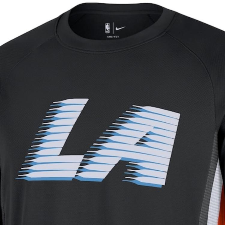 Nike NBA Clippers City Edition Warm-Up Crew Neck Long Sleeve T-Shirt Men Tops HQ6245-010
