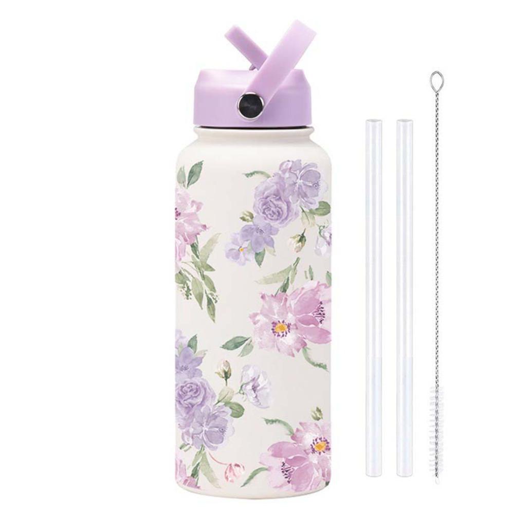 Portable Insulated Tumbler with Straw Stainless Steel Thermal Water Bottle  Sports Style 5