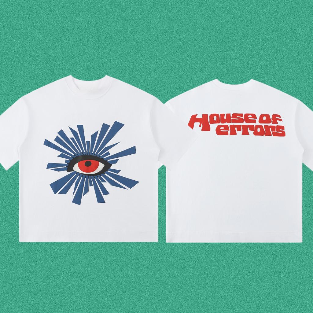 Hot House Of Short Sleeve Correct Version Printed Ins American Streetwear Cotton Tshirt Errors