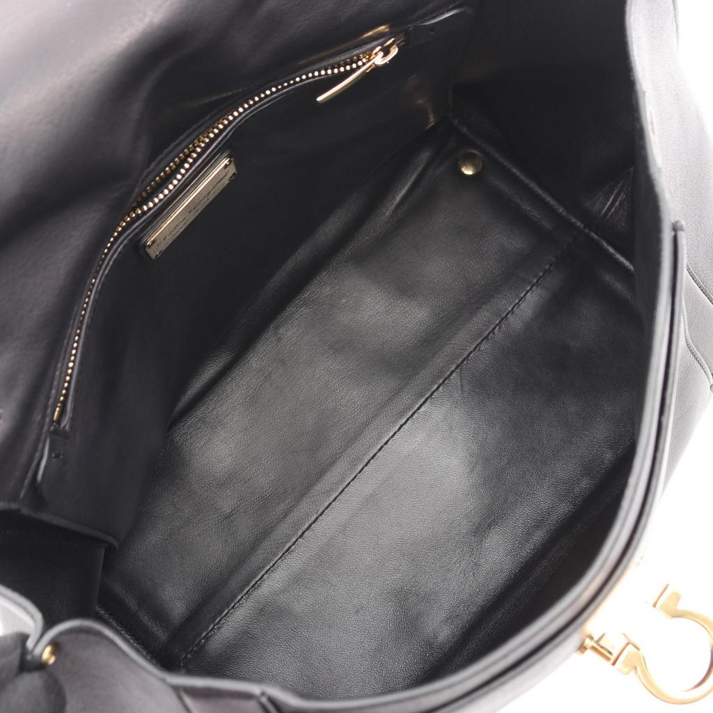 Used Salvatore Ferragamo Sophia Gancini 2WAY Handbag 21 G395 leather Black Used Women