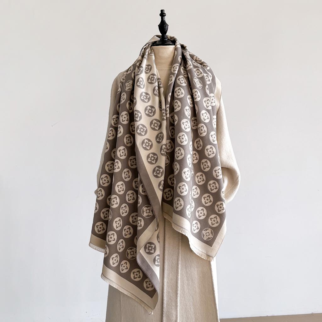 Luxury Winter Scarf Women Cashmere Warm Pashmina Brand Foulard Female Shawls Wraps Thick Soft Bufanda Poncho Scarves Stole