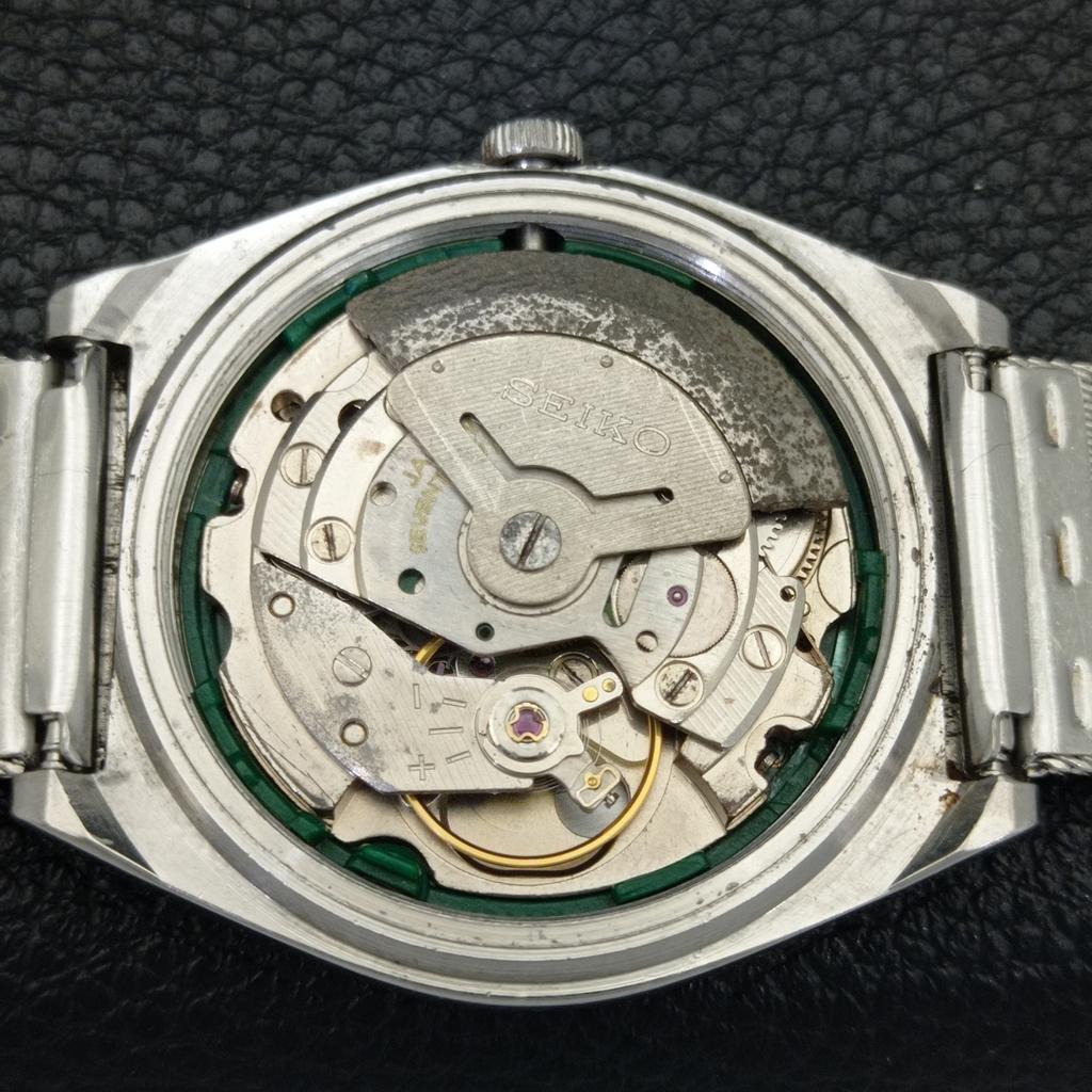 VINTAGE SEIKO 5 AUTOMATIC 6309A JAPAN MENS GOLDEN COLOR DIAL WATCH a701515-5 R206b-a701515