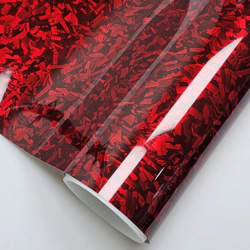 High Glossy Red Black Blue Forged Carbon Fiber Stickers On Car Decals Decals for Vehicle Wraping Vinyl Wrap Car Film Cover Auto