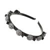 Elegant Hair Bands with Clips Sweet Shiny Hair Hoop Fashion Rhinestone Bangs Fixed Headband  Party