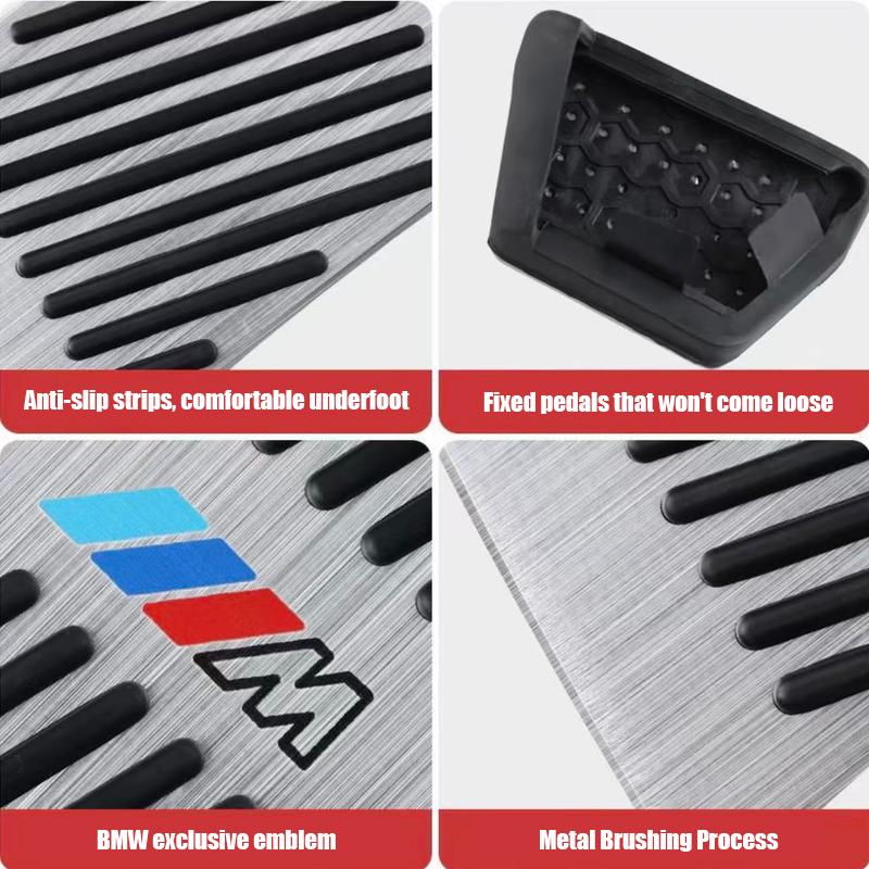 For BMW 1 2 3 4 5 6 7 Series X1 X3 X4 X5 X6 F20-F31 F34 F32 F33 F36 Accelerator Brake Pedals Footrest 3D Covers Car Sticker UF0