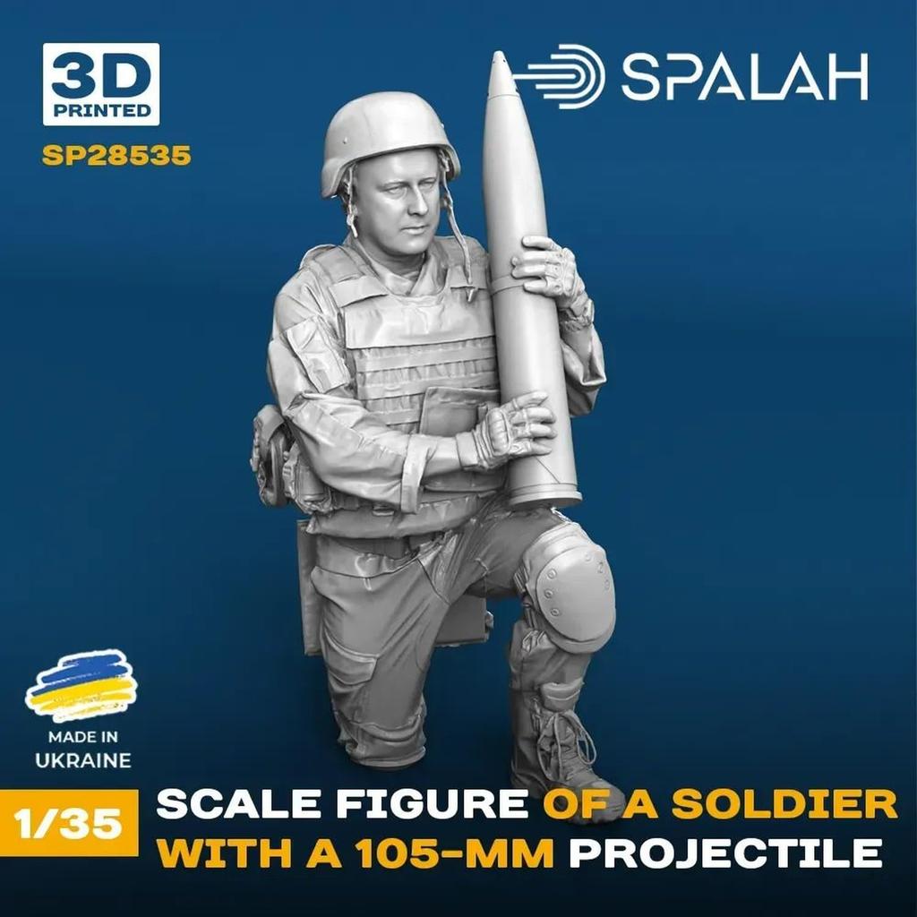 Spallach Artillery with 105mm Shells Resin Kit SPU28535 1/35 (Person)