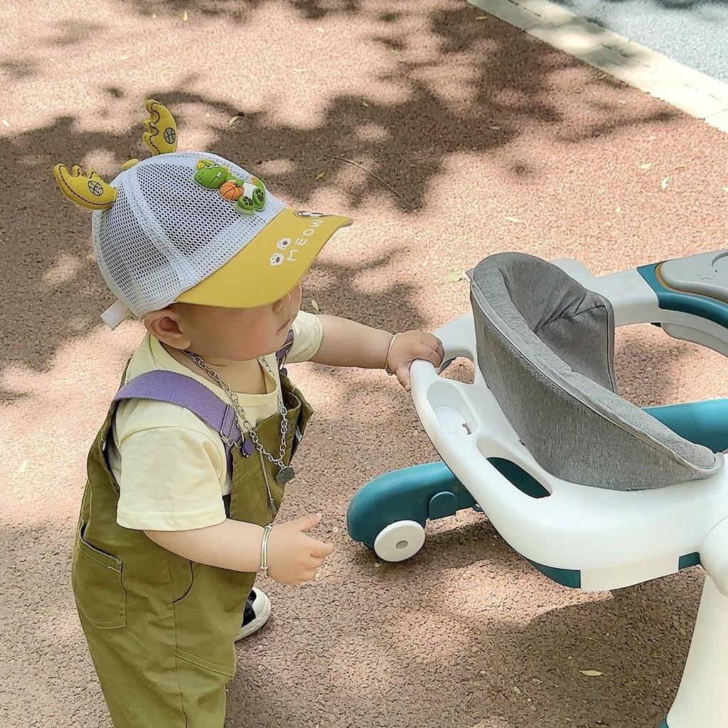 2026 Summer Toddler Mesh Baseball Cap Cute Bear Lightweight Sun Hat for Kids 1-5 Years
