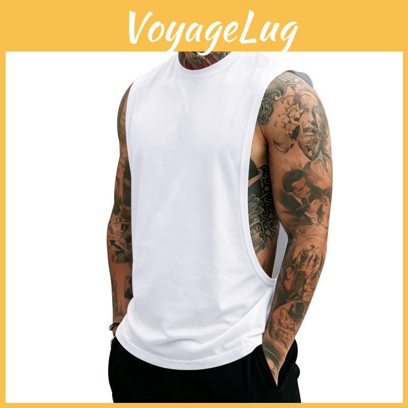 Fitness Gym Mens Clothing Summer Cotton Tank Top Men Jogging Bodybuilding Sleeveless Tshirt Breathable Oneck Casual Muscle Vest