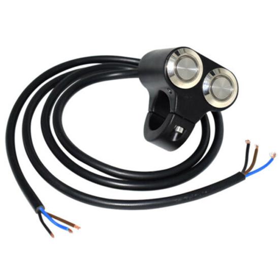 25-mm-Motorrad-Lenker-Hand-Return-Taste LED-Licht-Lampen-Steuerschalter