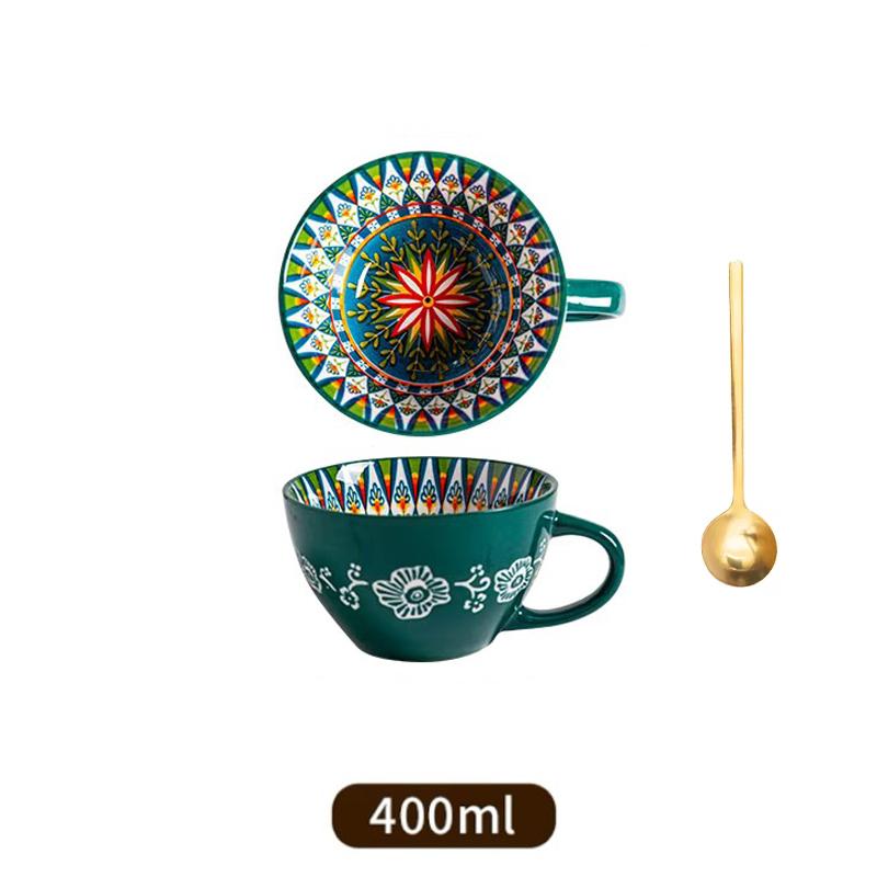 Český keramický snídaňový hrnek s vysokým vzhledem, ovesný hrnek s velkou kapacitou, hrnek na vodu, mikrovlnný hrnek na mléko a kávu