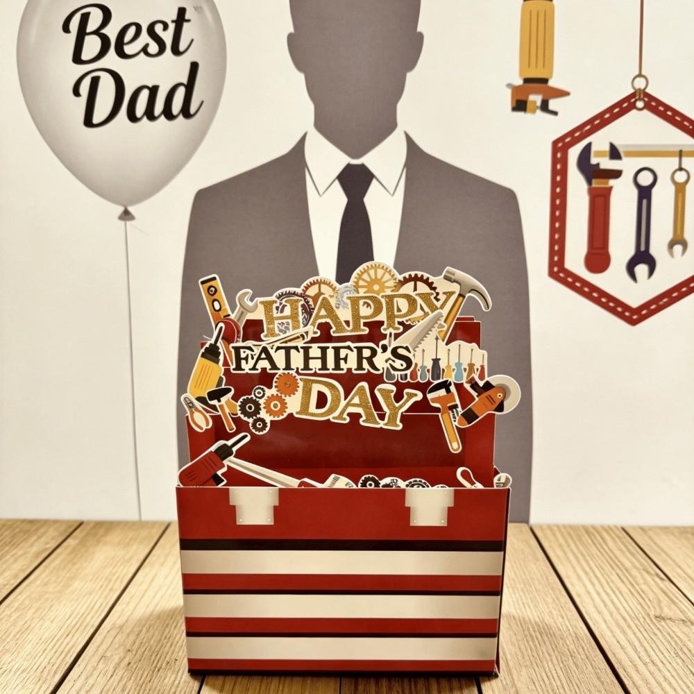 Paper Craft Toolbox Theme Card Handmade Birthday Greeting Card Universal Message Card Parents Gift
