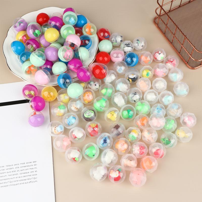 30/50Pcs Fun Mixed Surprise Capsule Egg Toys Transparent Eggshell Mixed Toy Birthday Party Favor Rewards Pinata Filler Gifts