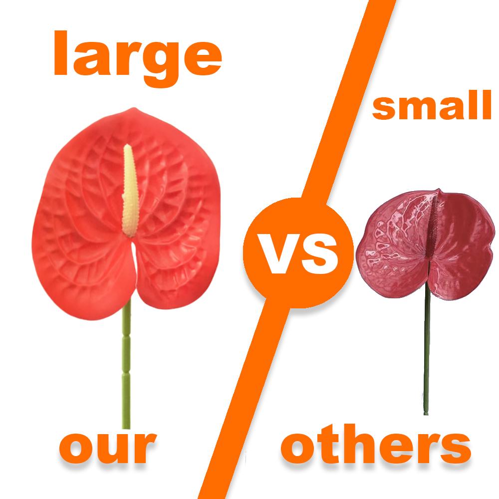 23,6-calowe Duże Sztuczne Kwiaty Lilia Anthurium do Domu Ślubu Wesela Festiwalu Imprezy Sklepu Dekoracja Dekoracja Domu