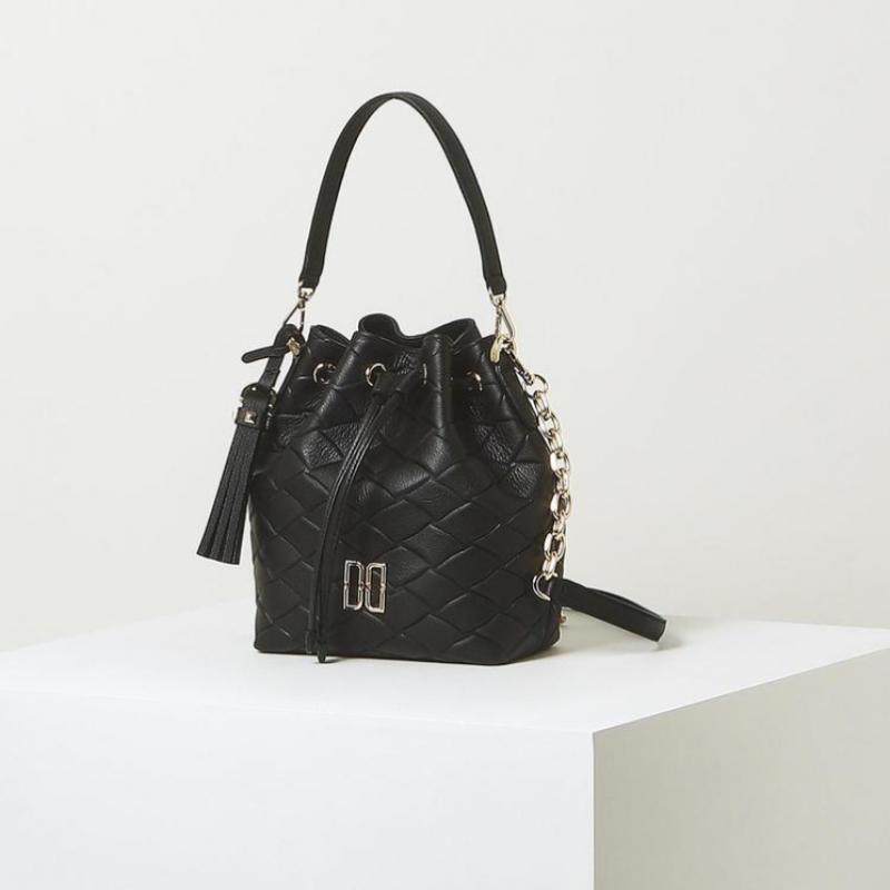 Daks Black Leather Drawstring Bag Carlisle Mesh Dcba6e323bk