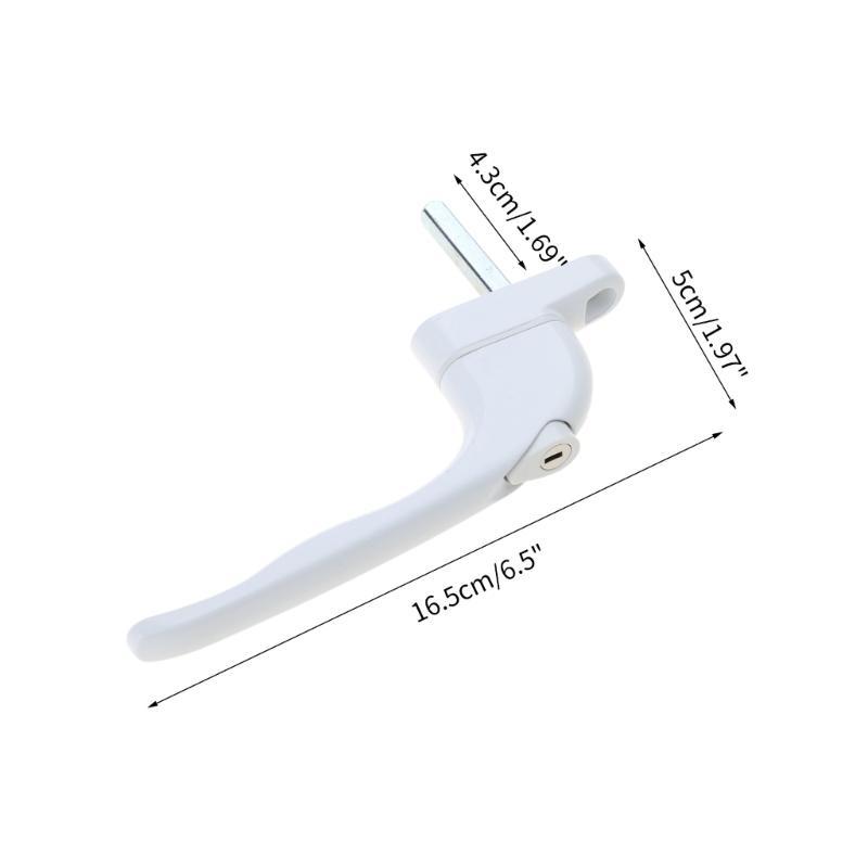 UPVC White Universal Espag Window Handle for Key Locking For Double Glazing