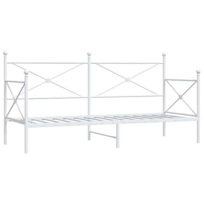 VidaXL Daybed Without Mattress White 90x190 Cm Steel, Sofa Bed, Comfortable Sofa Bed, Daybed with Mattress, Bed 4104681