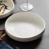 Circular Ceramic Dinner Plate Restaurant Salad Bowl Thick Soup Bowl Snack Plate Dessert Plate Pasta Plates Solid Color Tableware
