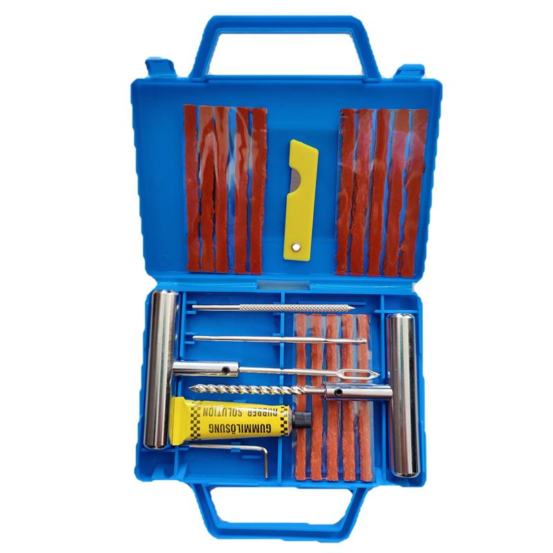 Quick Fix Car & Electric Tire Repair Kit: Metal Tools & Rubber Strips