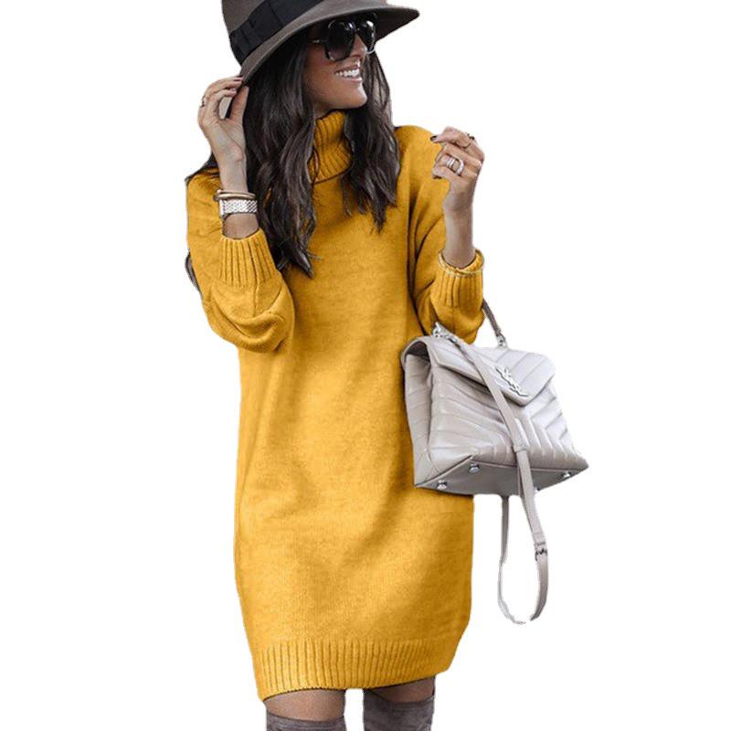 2025 European & American Women's High Neck Knitted Sweater Cardigan - Autumn/Winter Fashion