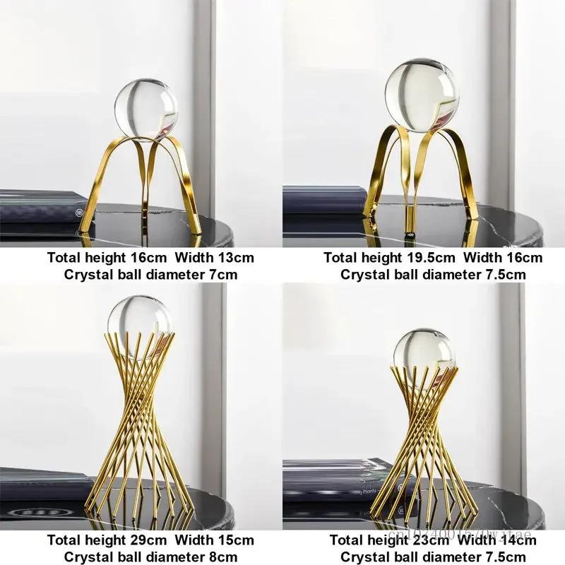 Electroplating Metal Crystal Ball for Home Decor, Creative Geometric Shape, Living Room and Bedroom Decor, Iron Crafts, 1Pc