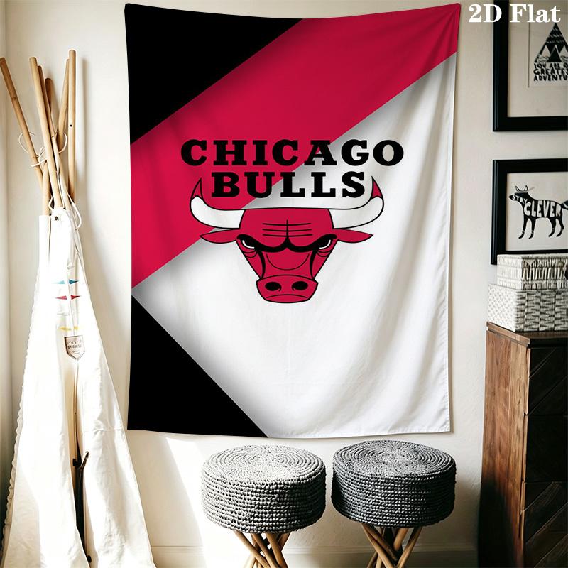 Bulls Team Background Threepiece Set 1 Duvet Cover 2 Pillowcase Without Core Duvet Cover And Pillowcase Soft And Comfortable Bedding Set