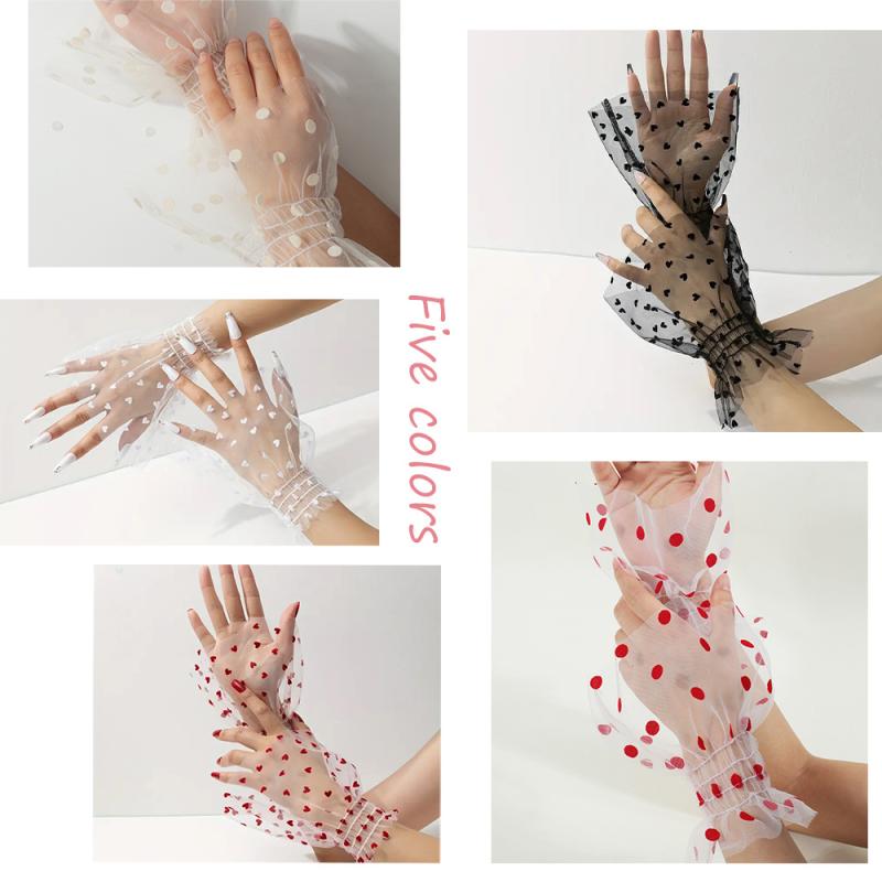 Nail Art Photo Glove Polka Dot Nail Fake Cuff Nail Photography Decorative Sleeves Nail Art Accessories Photography Props