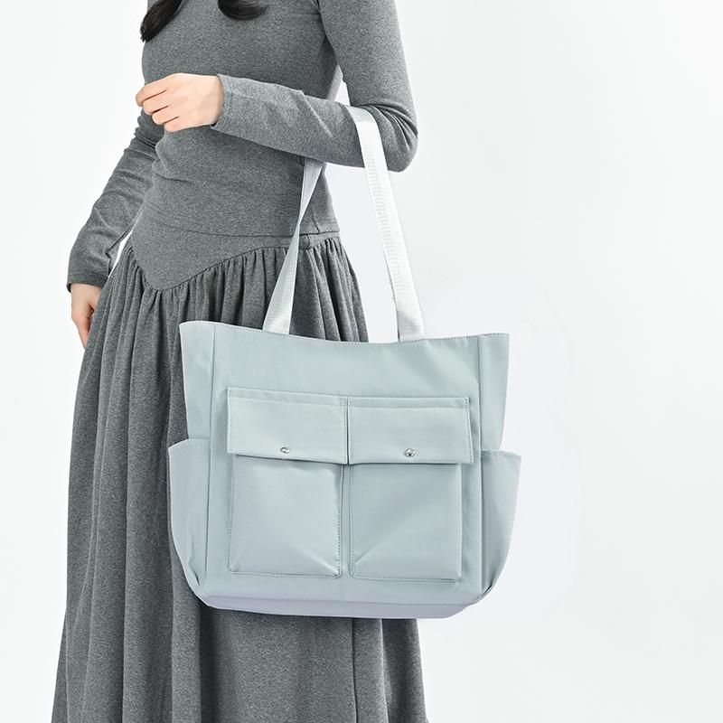 Handbag Large Capacity Tote Bag Women Solid Color Shoulder Bag