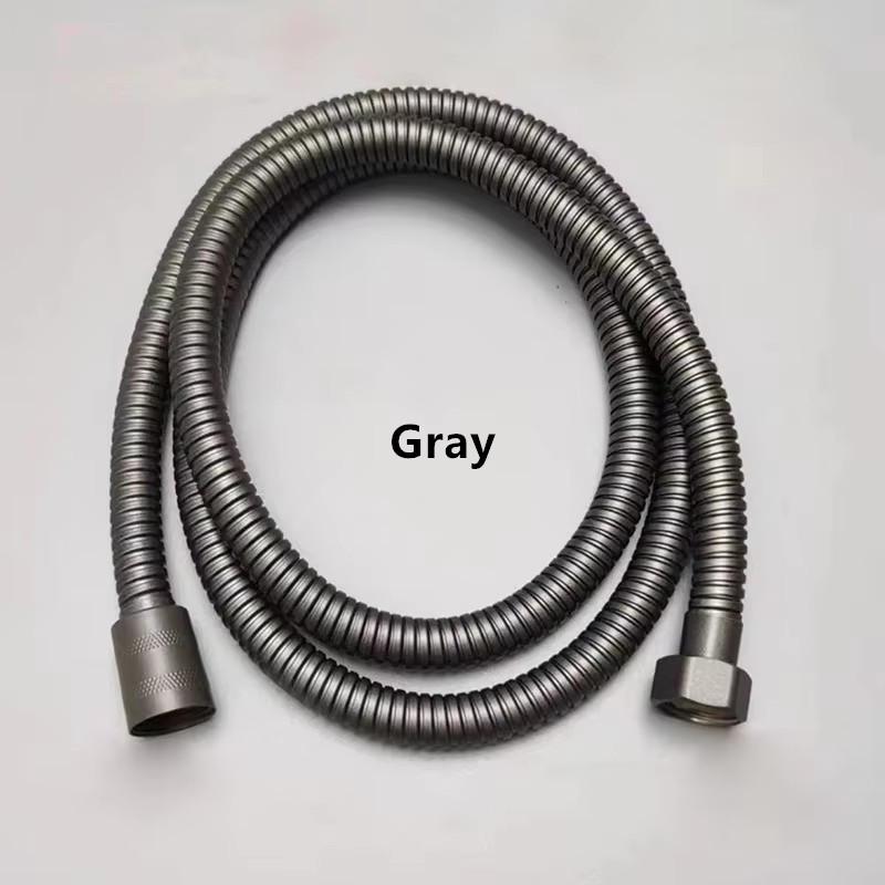 G1/2 " Flexible Nickel Shower Hose 1.5m Antique Plumbing Hose Stainless Gold Steel Bathroom Hose Gray Bathroom Shower head Pipe