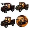 Vintage Christmas Decoration Retro Pickup Truck Night Light with Snow Lantern, Battery Decorative for Kids Operated LED Lamp Home Bedroom, Holiday