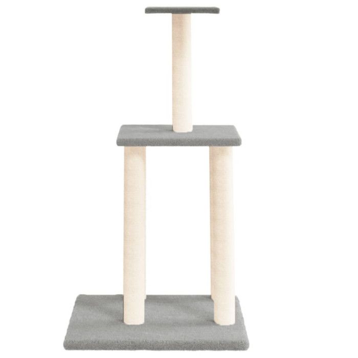 VidaXL Arbre à chat avec griffoirs en sisal gris clair 85,5 cm 171739