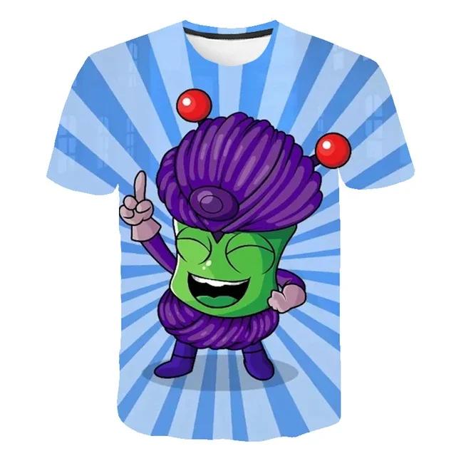 Kids Summer New Casual Funny Cartoon Game 3D Print O-neck T-shirts 3-13 Years Boys Girls Outfits Tops Children Clothes