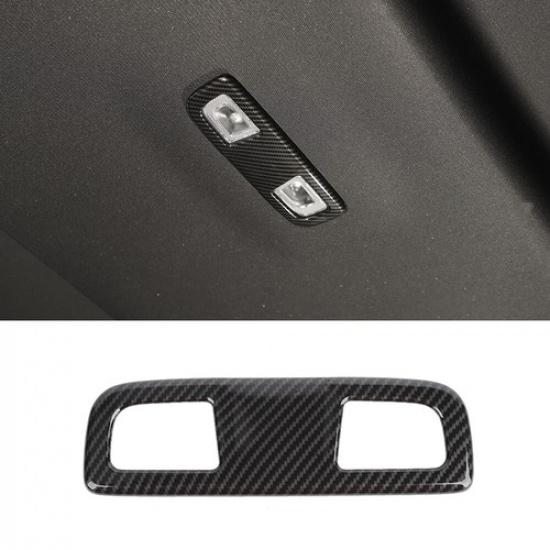 Top Roof Read Light Skylight Decor Cover Trim for Chevy Silverado GMC SIERRA 19+ Carbon fiber