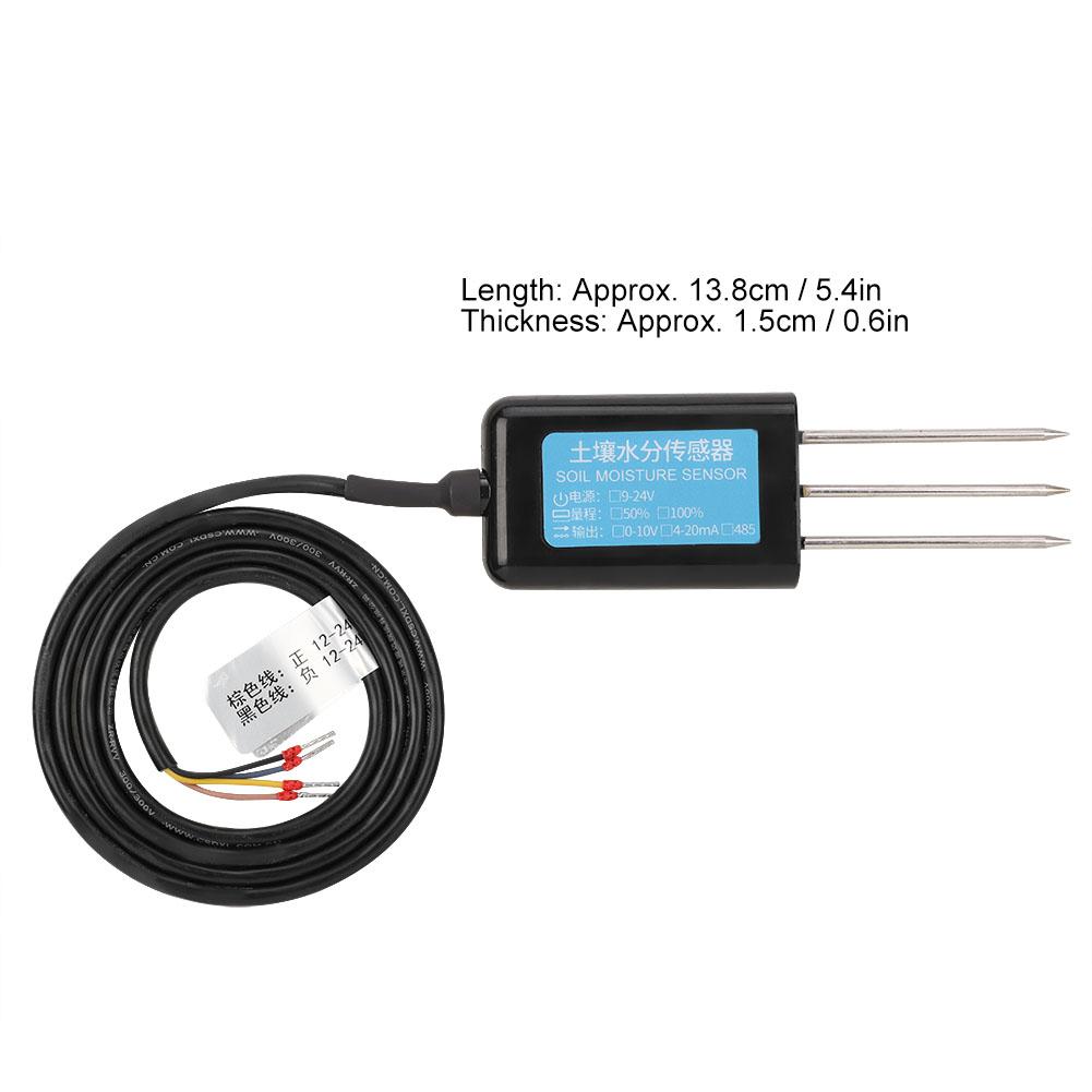 Soil Moisture Sensor, 4-20mA Output Soil Moisture Meter for Scientific Experiments, Irrigation, Greenhouses
