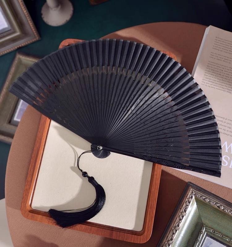 Elegant Chinese Bamboo Folding Fan 6 Inch Plain Blank Fan for Women Hanfu Qipao Vintage Handheld Fan Summer Cooling Oriental Fan