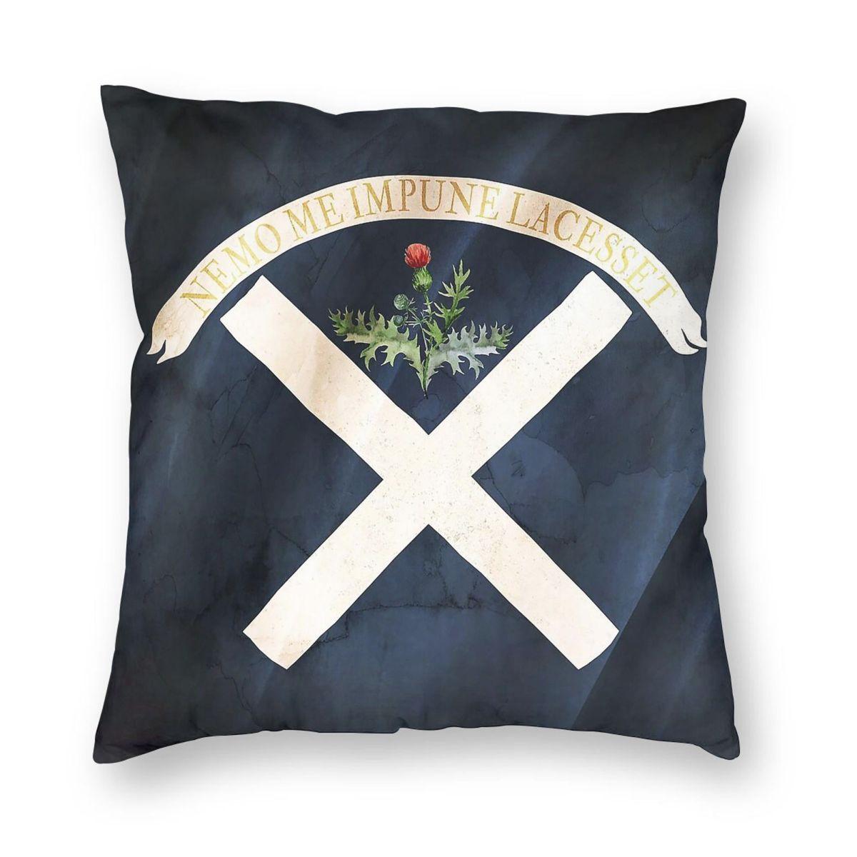 Jacobite Rebellion Flag Square Pillowcase Polyester Linen Velvet Creative Zip Decor Car Cushion Cover 30x30cm 12x12in