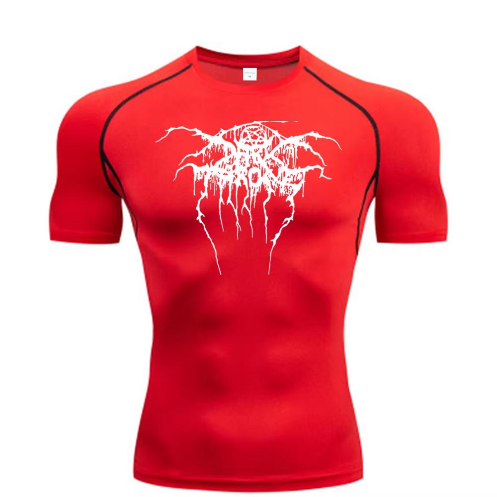 2025 Herren Kompressions-Print Kurzarm Fitnessstudio Trainings-T-Shirt, Schnelltrocknendes Atmungsaktives T-Shirt, Fitness-Training Tracktop RL0547