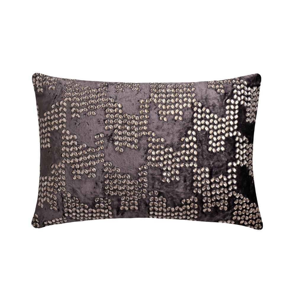 The HomeCentric Designer Violet & Purple Lumbar Pillow Cover, Velvet