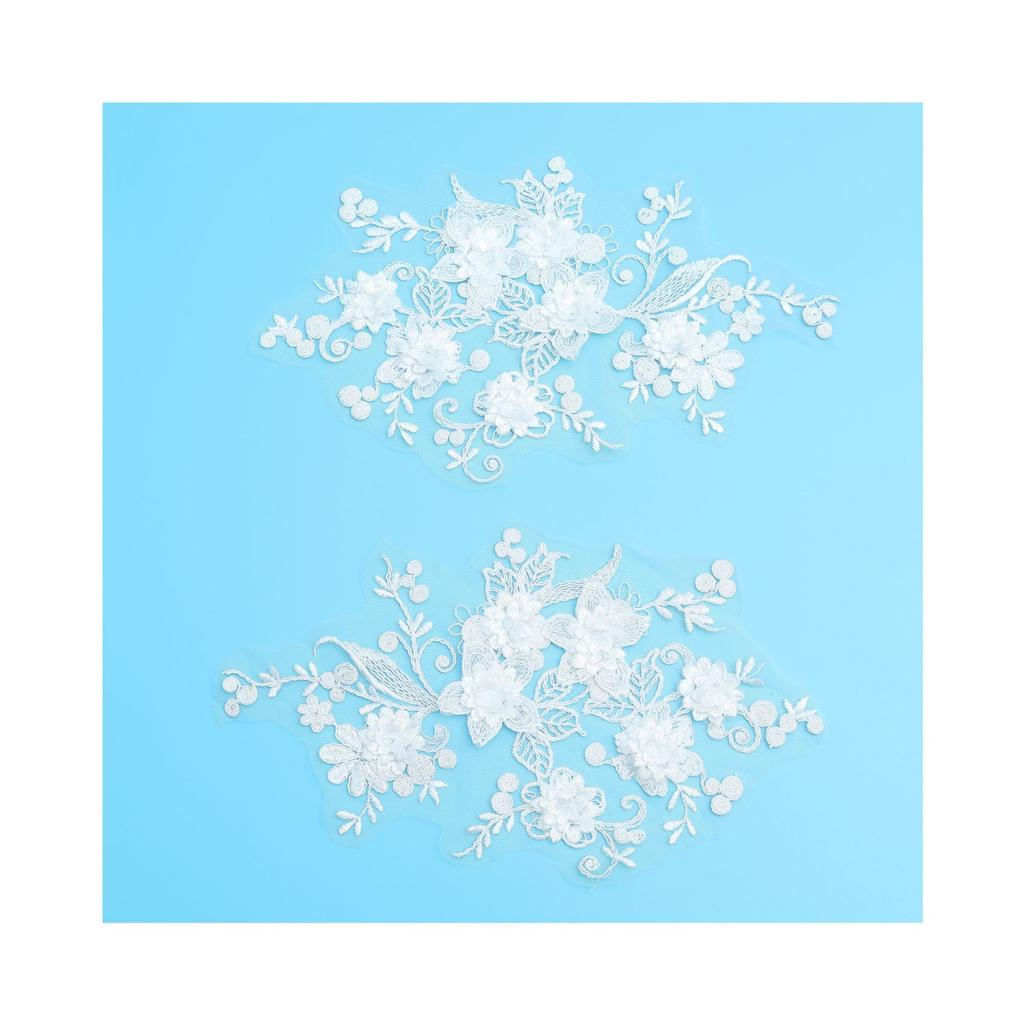 Trójwymiarowa siatka DIY wielowarstwowa haftowana koronka akcesoria koronka do kwiatu naklejki z tkaniny suknia ślubna damska odzież sceniczna