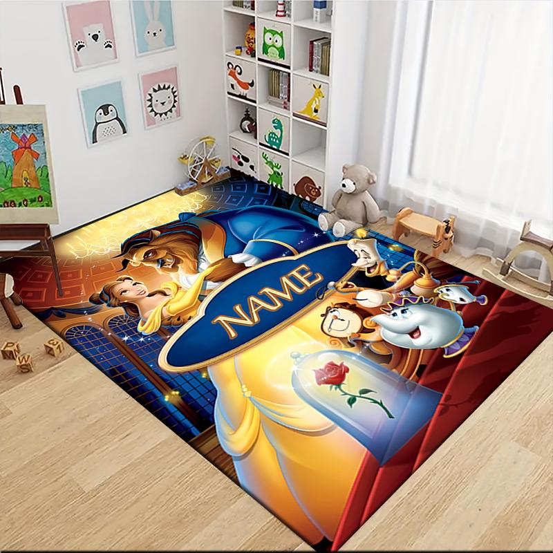 Custom Name Tinkerbell's Magical Night Carpet Rug Customizable Soft Washable Anti-Slip Home Living Room Sofa Mats Personalized Rug. 0909356