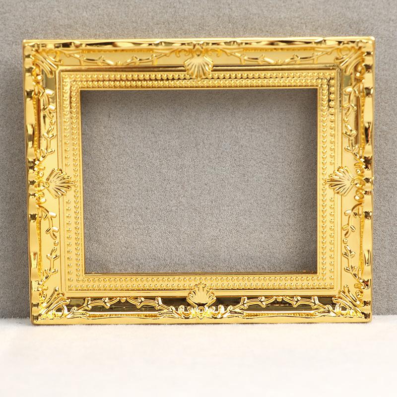 1:12 Dollhouse Mini Furniture Accessory - Golden and Empty Picture Frames