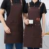 Kitchen Apron with Pockets, Work Clothes, Chin Cleaning Apron, Restaurant Waiter Work Clothes