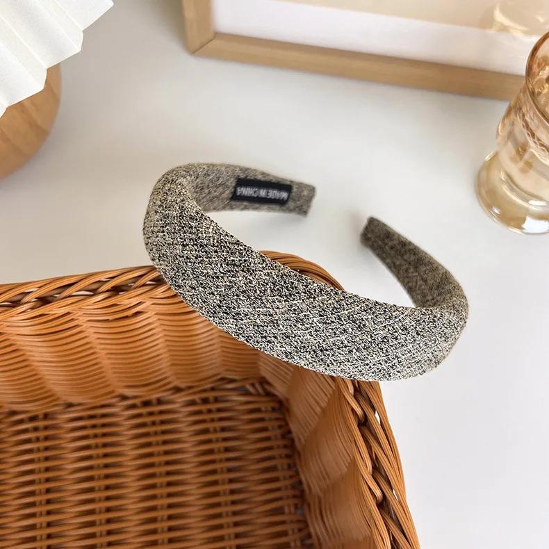 

Новые Женские Ретро Элегантные Клетчатые Широкие Повязки на Голову Девушка Милый Декор для Волос Обруч для Волос Губка Модный Яркий Аксессуар для Волос