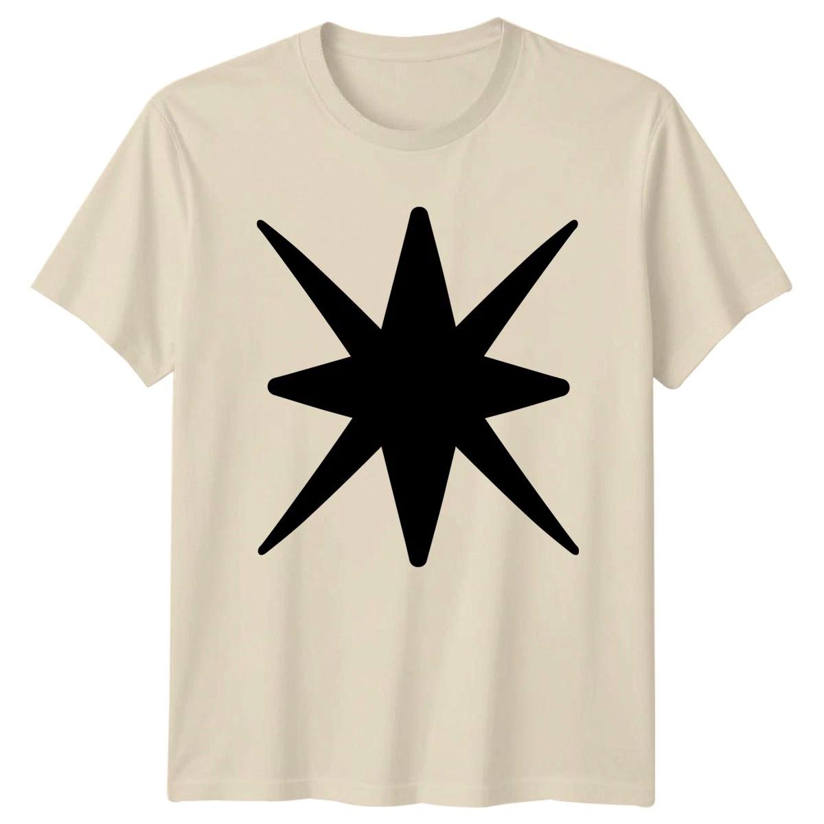 Eight Point Star Minimalist Design T-Shirt Geometric Star Symbolism Birthday XS