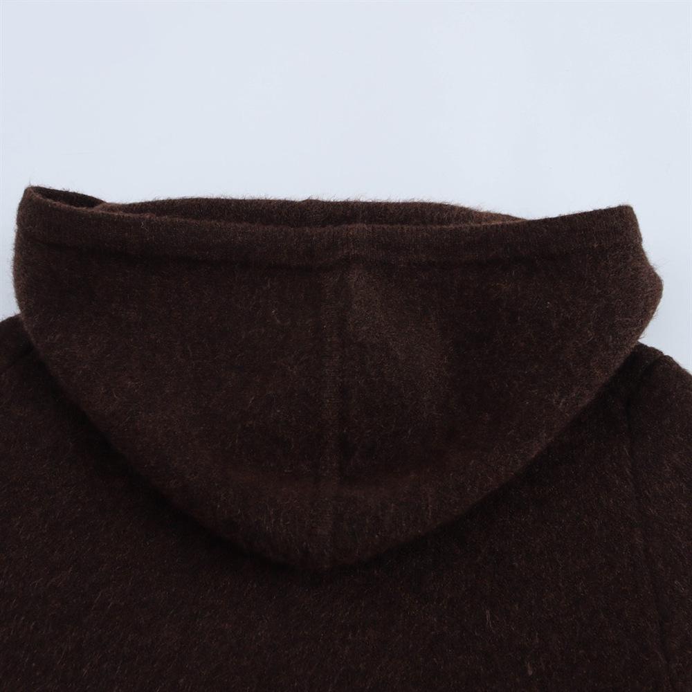 2025 Spring Women's Casual Hooded Knit Sweatshirt Jacket
